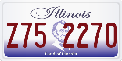 IL license plate Z752270
