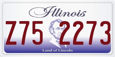 IL license plate Z752273