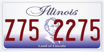 IL license plate Z752275