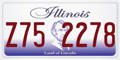 IL license plate Z752278
