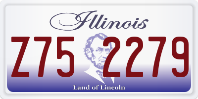 IL license plate Z752279