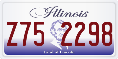 IL license plate Z752298