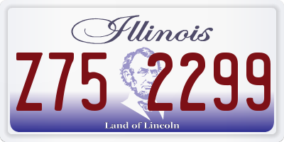 IL license plate Z752299