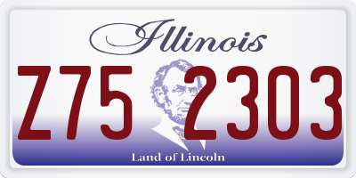 IL license plate Z752303