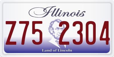 IL license plate Z752304