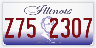IL license plate Z752307