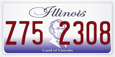 IL license plate Z752308