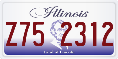 IL license plate Z752312