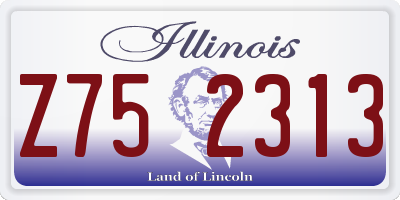 IL license plate Z752313