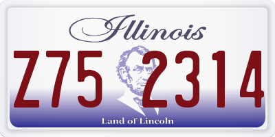 IL license plate Z752314