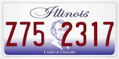 IL license plate Z752317