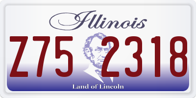 IL license plate Z752318