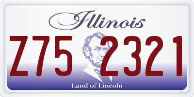 IL license plate Z752321