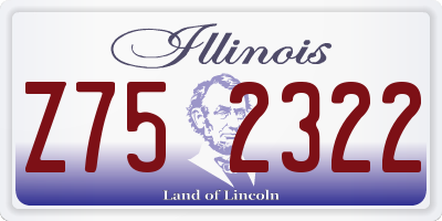 IL license plate Z752322