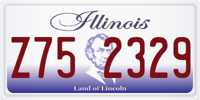 IL license plate Z752329