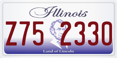 IL license plate Z752330