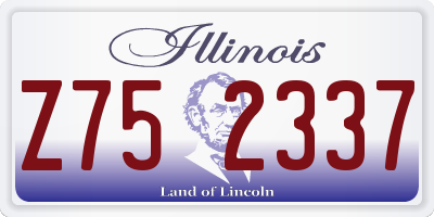 IL license plate Z752337