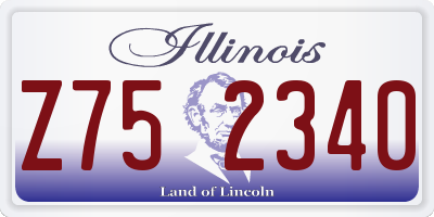 IL license plate Z752340