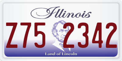 IL license plate Z752342