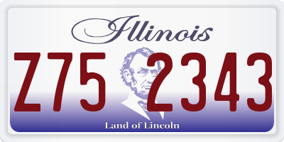 IL license plate Z752343