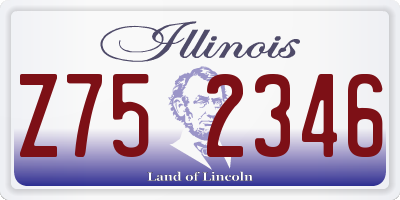 IL license plate Z752346