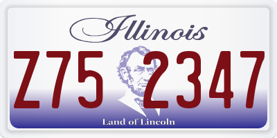 IL license plate Z752347