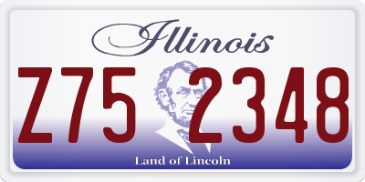 IL license plate Z752348