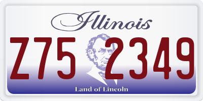 IL license plate Z752349