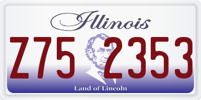 IL license plate Z752353
