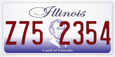 IL license plate Z752354