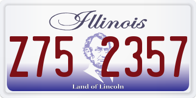 IL license plate Z752357