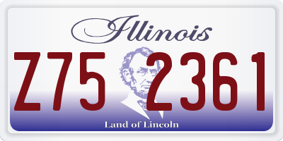 IL license plate Z752361