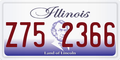 IL license plate Z752366