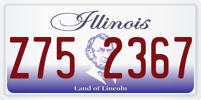 IL license plate Z752367