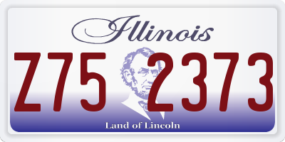 IL license plate Z752373