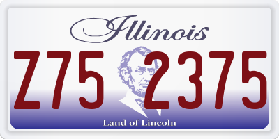 IL license plate Z752375