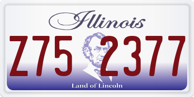 IL license plate Z752377