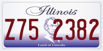 IL license plate Z752382