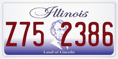 IL license plate Z752386