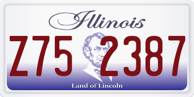 IL license plate Z752387