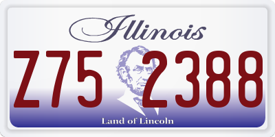 IL license plate Z752388