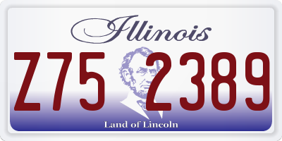 IL license plate Z752389