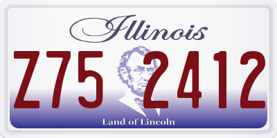 IL license plate Z752412