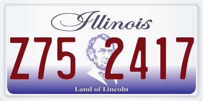 IL license plate Z752417