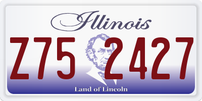 IL license plate Z752427