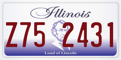 IL license plate Z752431