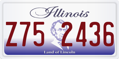IL license plate Z752436