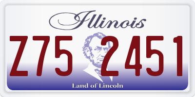 IL license plate Z752451