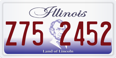 IL license plate Z752452