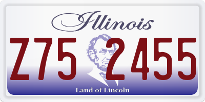 IL license plate Z752455